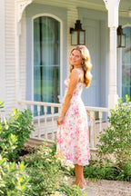 Blushing Rose Corset Midi Dress