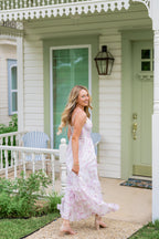 Blushing Bloom Corset Maxi Dress