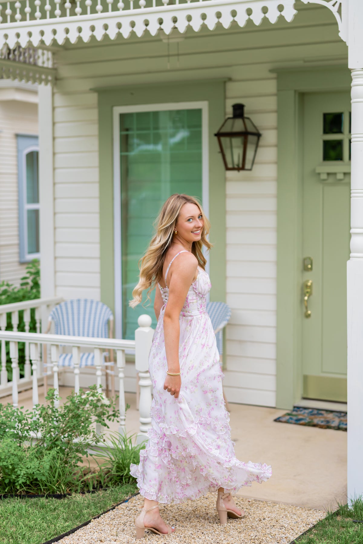 Blushing Bloom Corset Maxi Dress