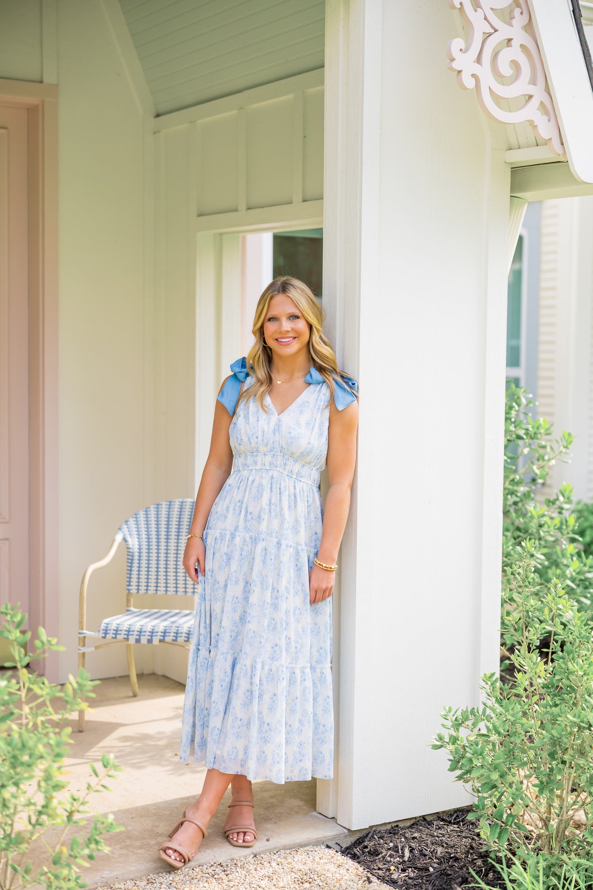 Bluebell Bow Midi Dress