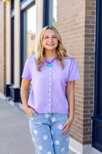 Denim Polka Dot Pants