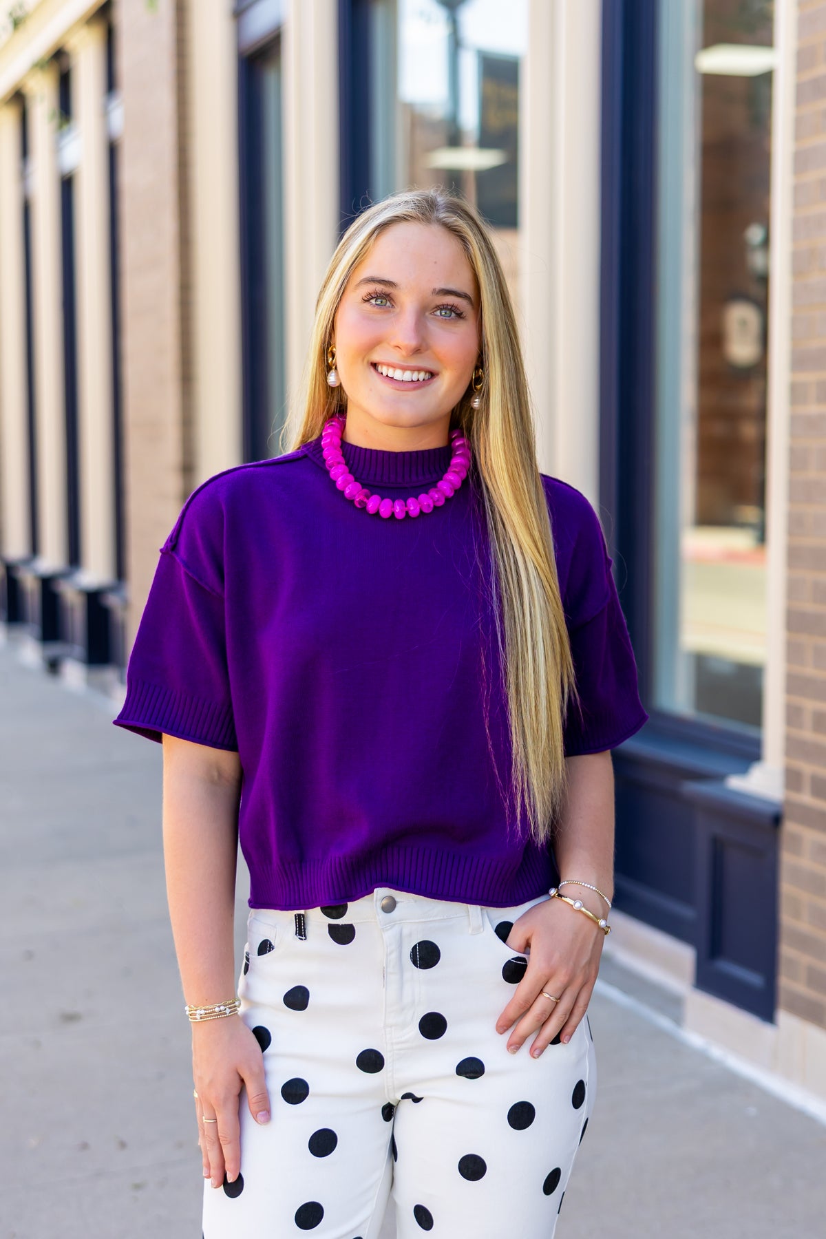 Purple Boxy Sweater