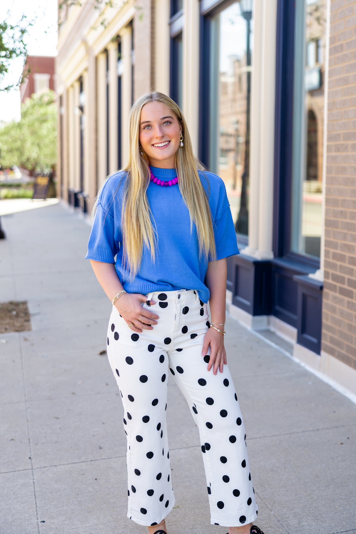 Blue Boxy Sweater