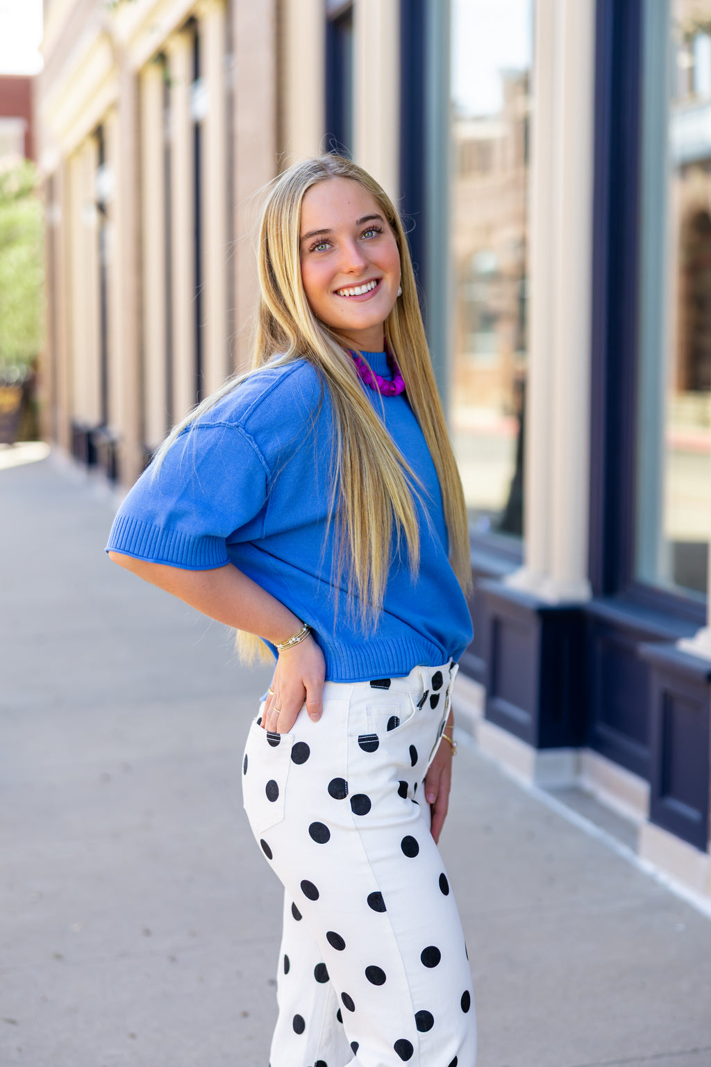 Blue Boxy Sweater