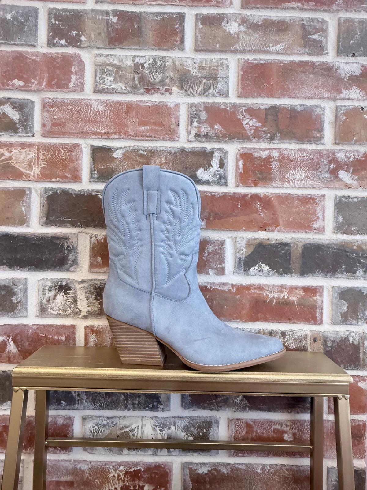 Blue Suede Cowboy Boots