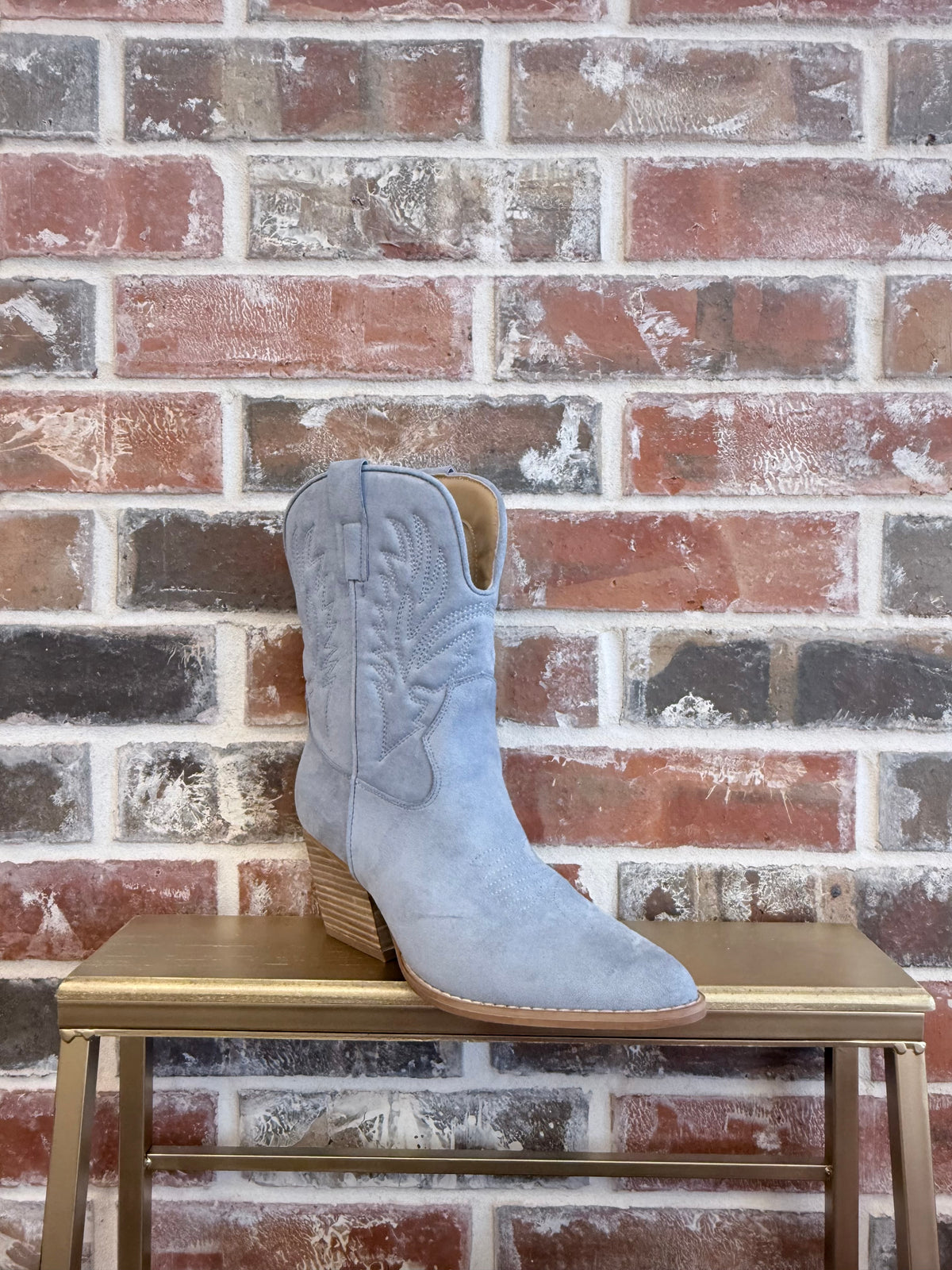 Blue Suede Cowboy Boots