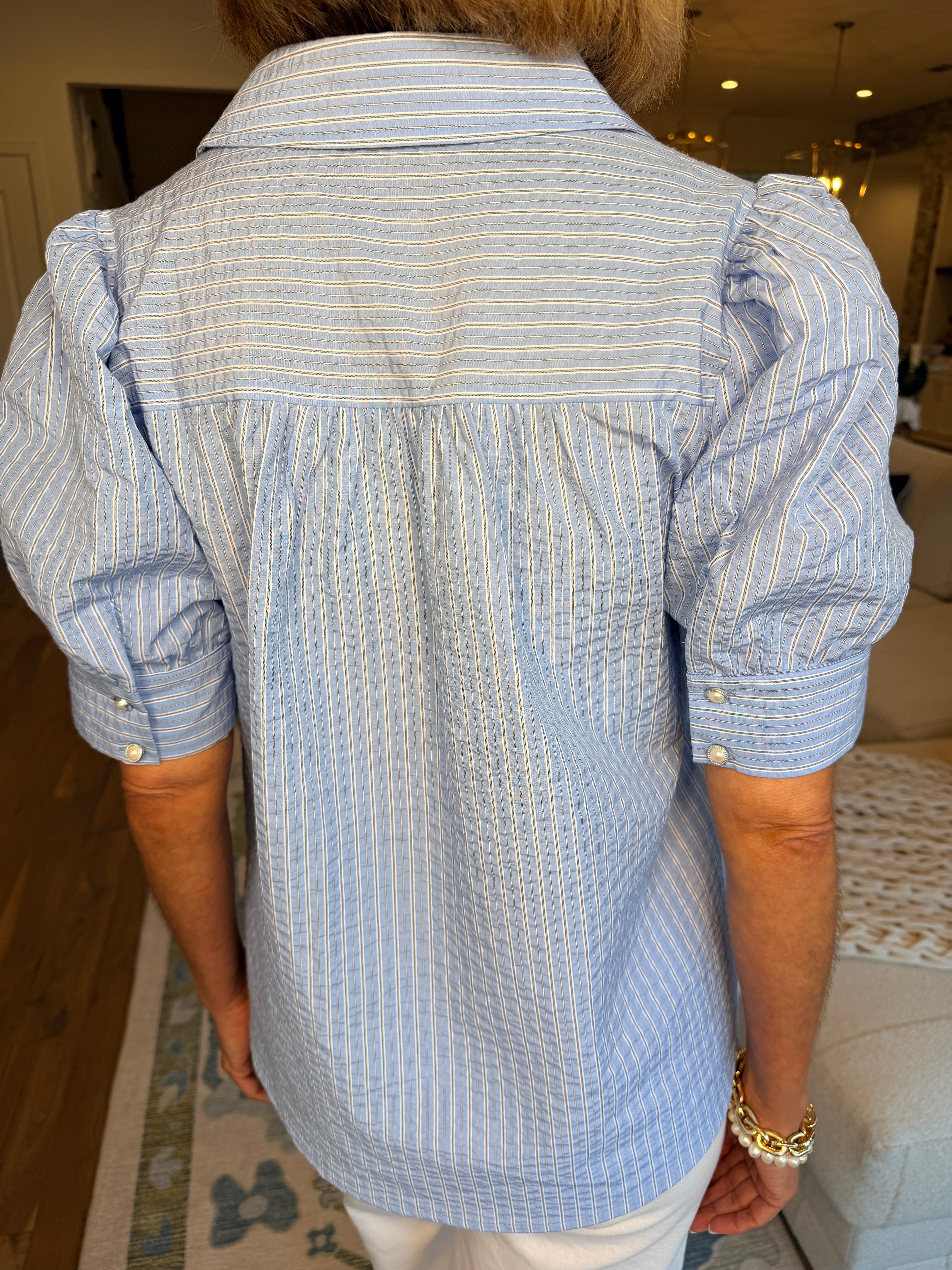 Pearl Perfection Pinstripe Top