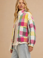 Colorful Plaid Quilted Jacket