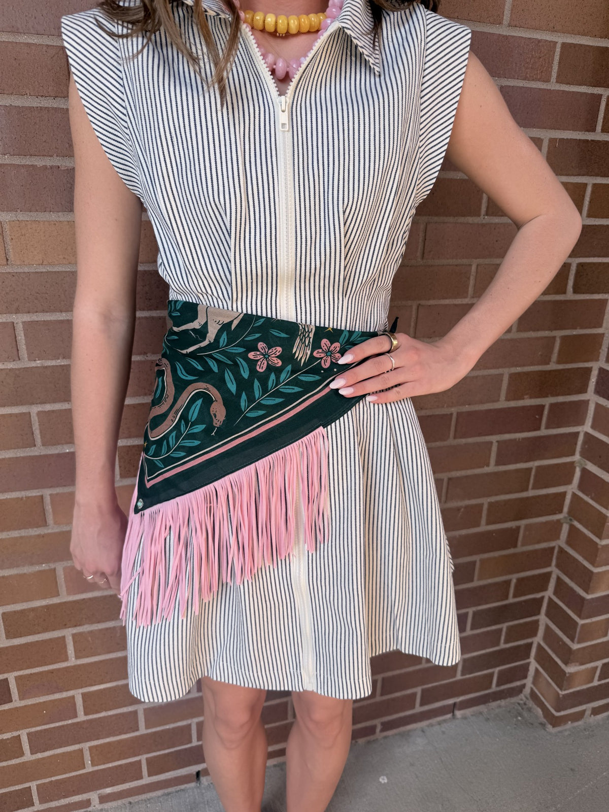 Teal and Pink Scarf