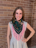 Teal and Pink Scarf