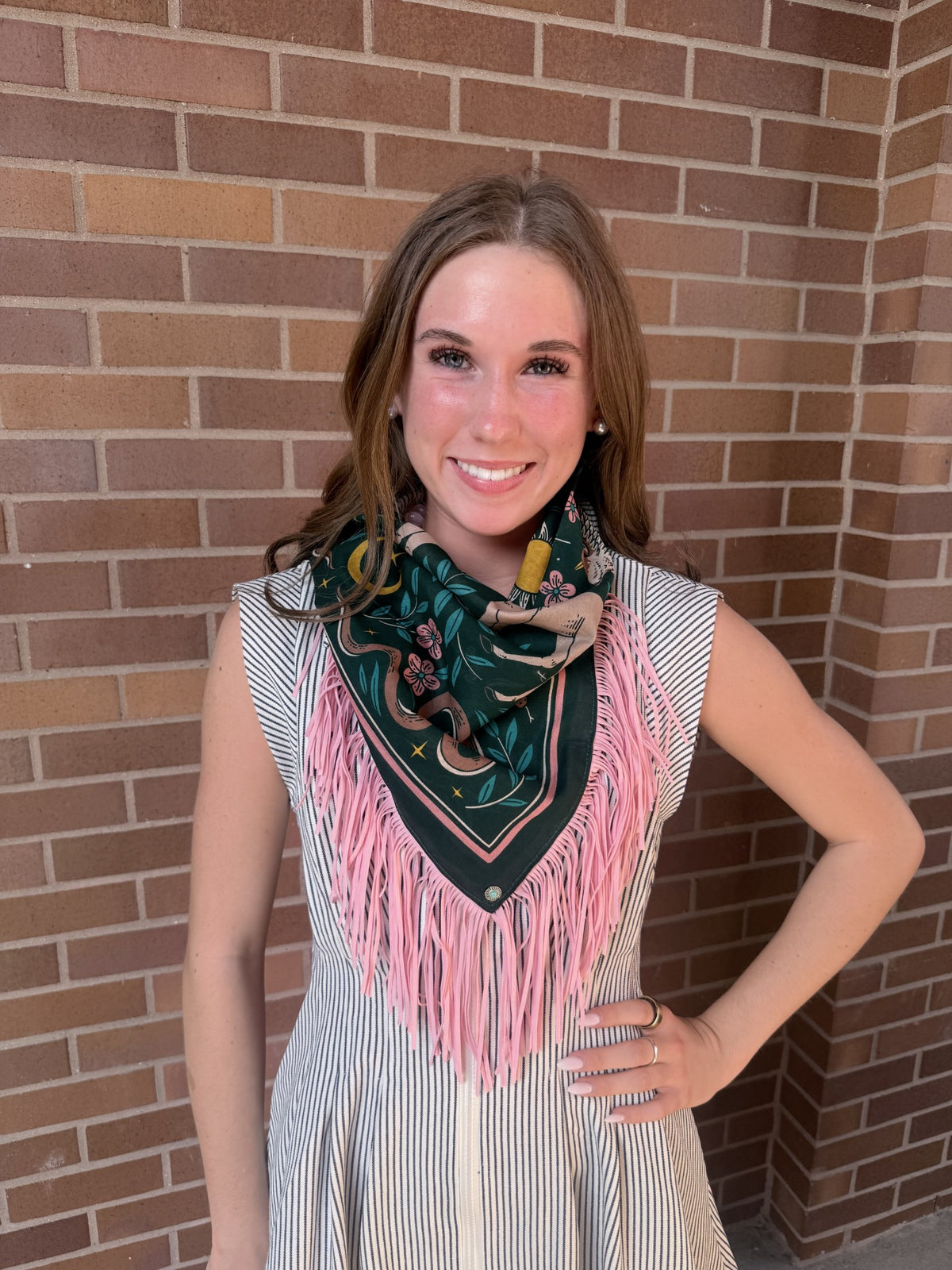 Teal and Pink Scarf