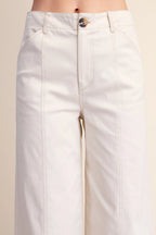 Ecru Front Seam Pant