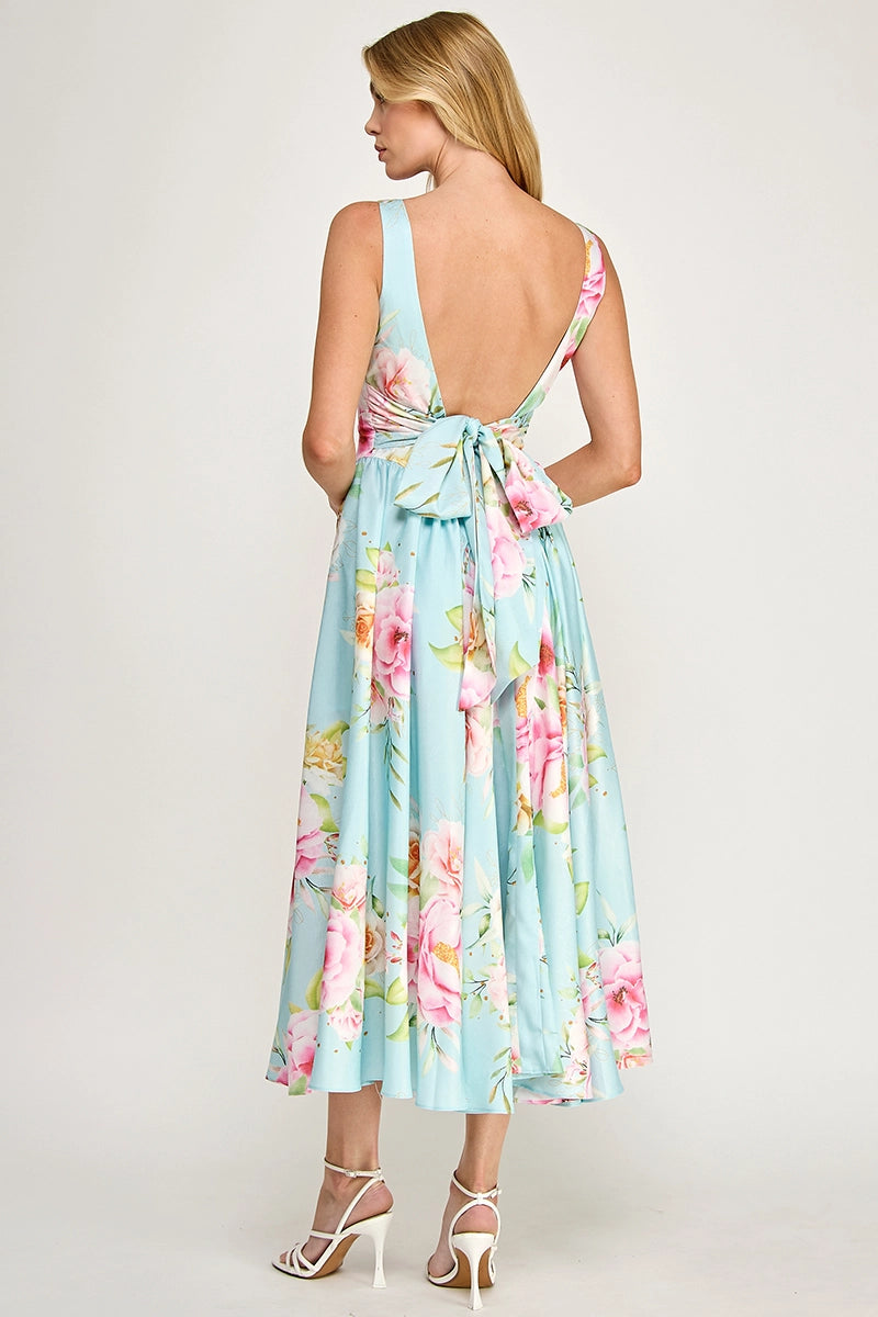 Pastel Garden Midi Dress